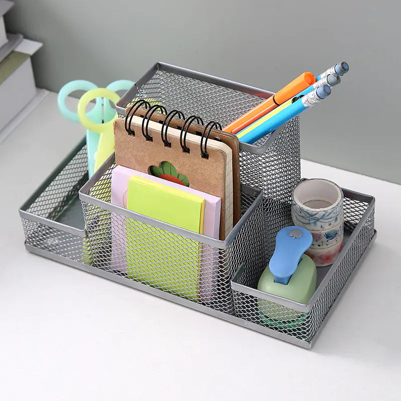 Chic Iron Four-Compartment Organizer